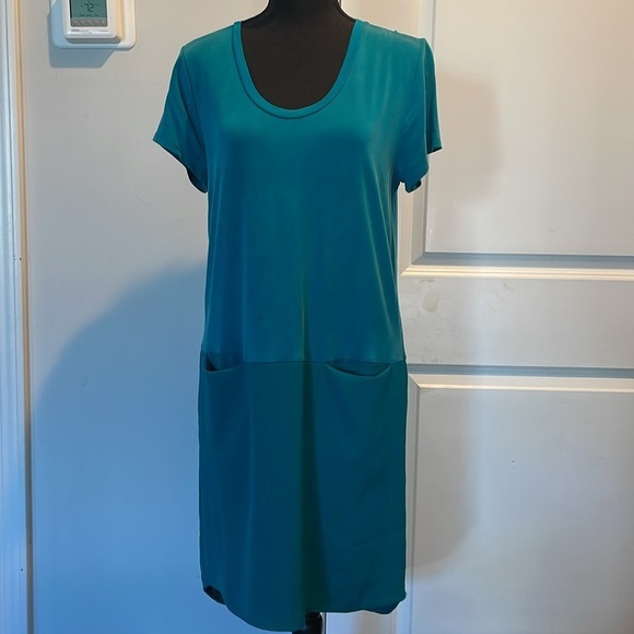 Dolan at Anthropologie Dress Mini Shift Cut Women Size S Green Blue NWT - Picture 2 of 13